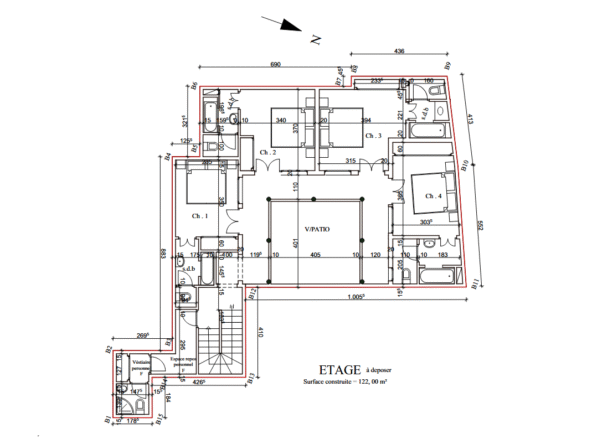 139m2 Bab aylan 1er etage